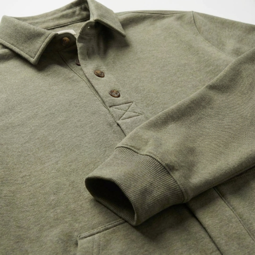 The Adaptive Magnetic Front Sweatshirt in Heathered Olive