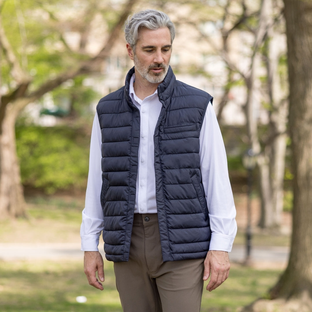 Weatherproof® X MagnaReady® Puffer Magnetic Front Navy Vest