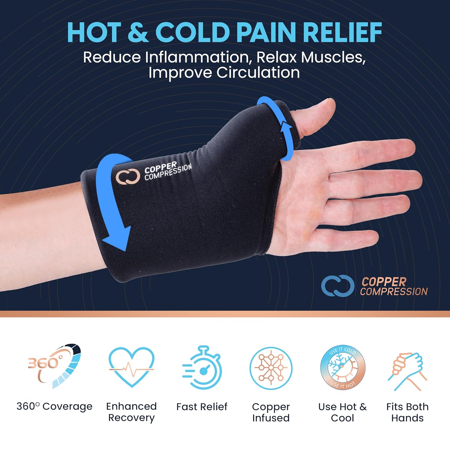 CopperFreeze™ Wrist Sleeve | MagnaReady - view 2