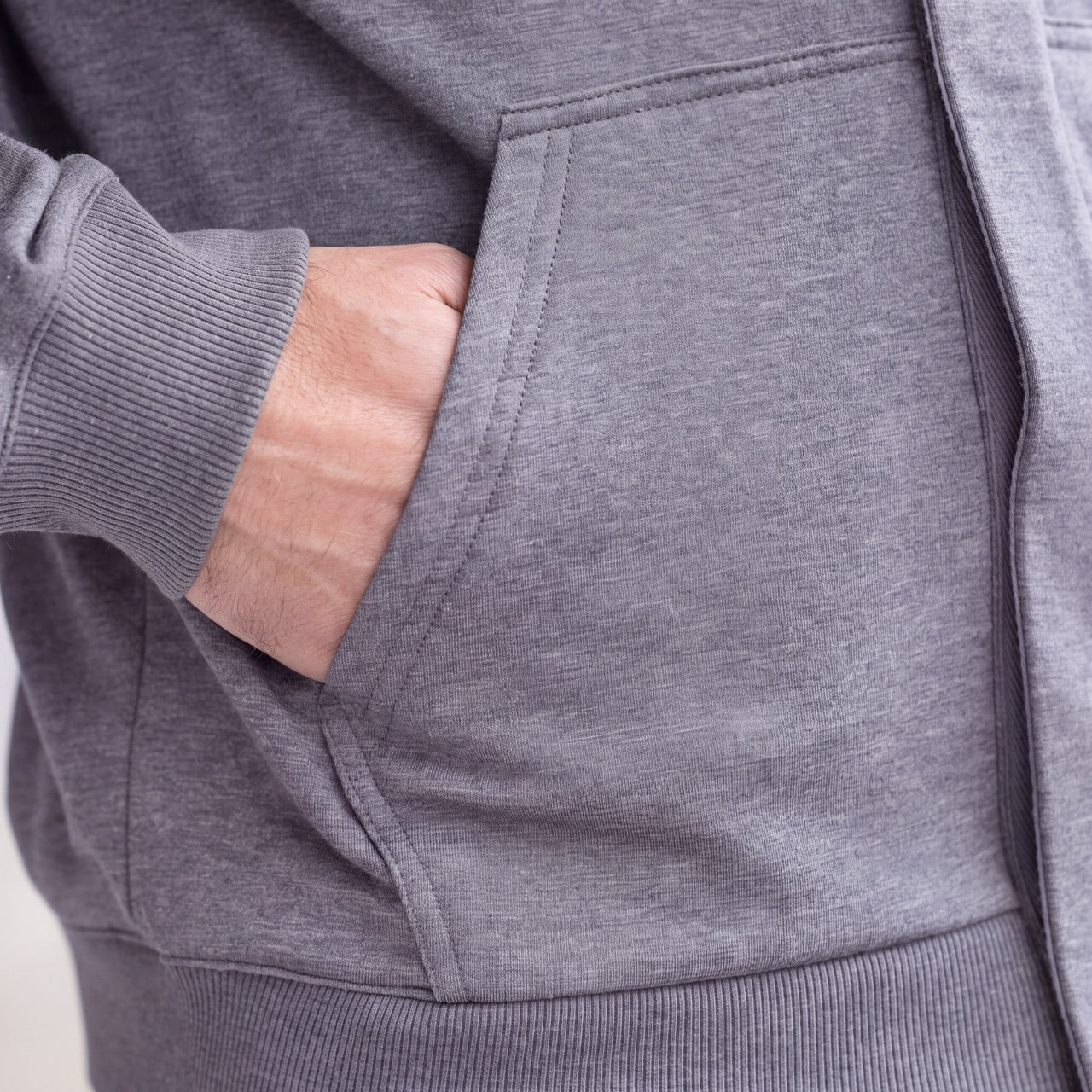 The Adaptive Magnetic Front Sweatshirt in Heathered Grey