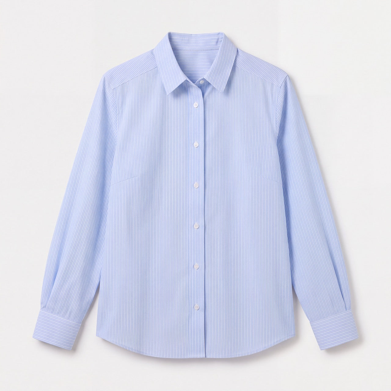 Women’s Magnetic Closure Classic Blue and White Stripe Blouse | MagnaReady - view 10