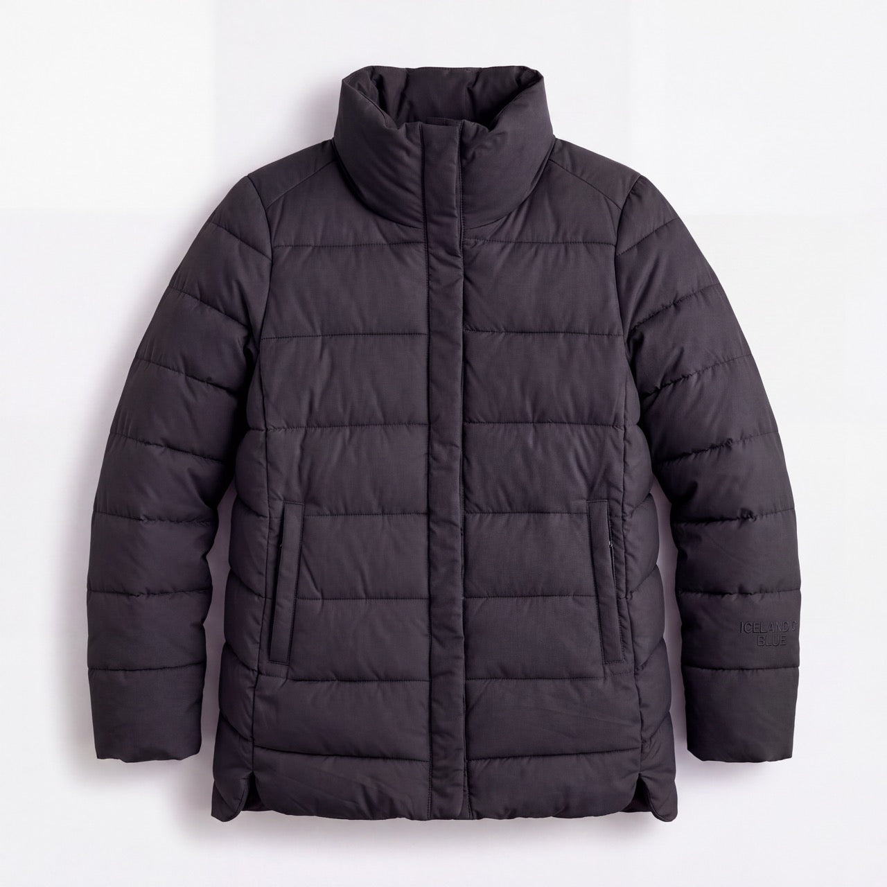 Weatherproof x MagnaReady Women's Magnetic Front Puffer Jacket Coat in Black