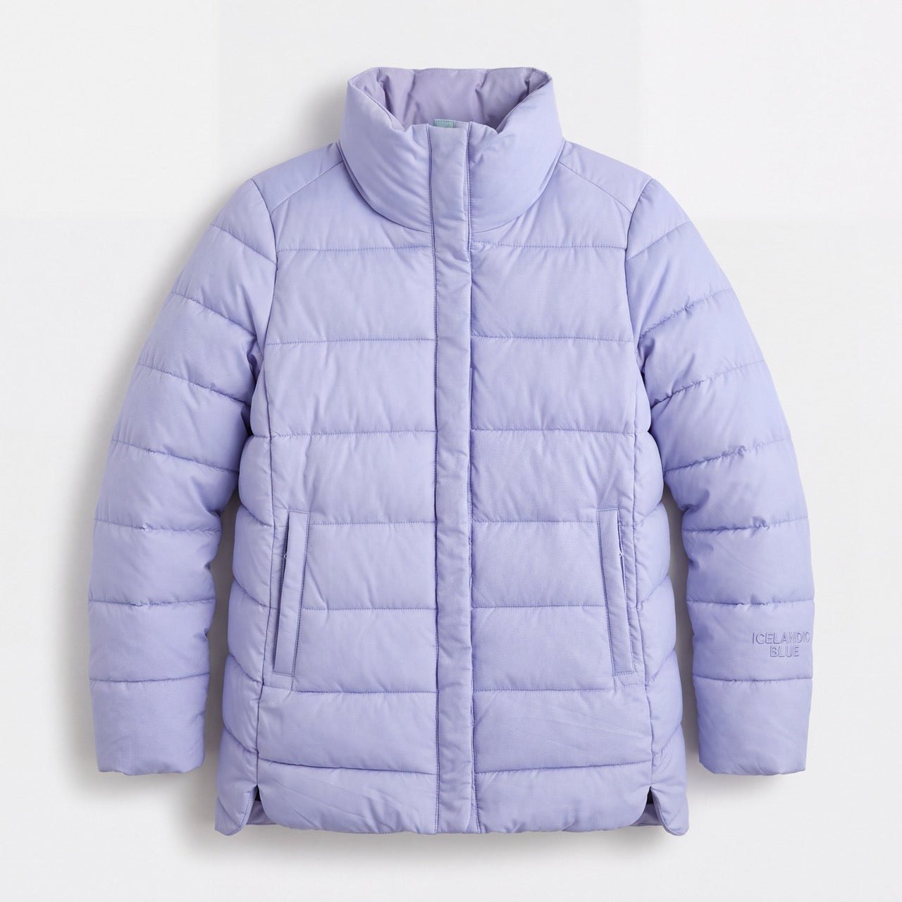 Weatherproof x MagnaReady Women's Magnetic Front Puffer Jacket Coat in Arctic Blue | MagnaReady - view 11