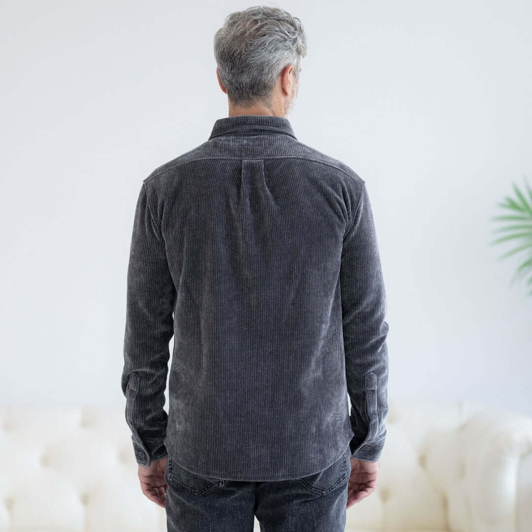 Adaptive Blackened Pearl Corduroy Shirt for Men