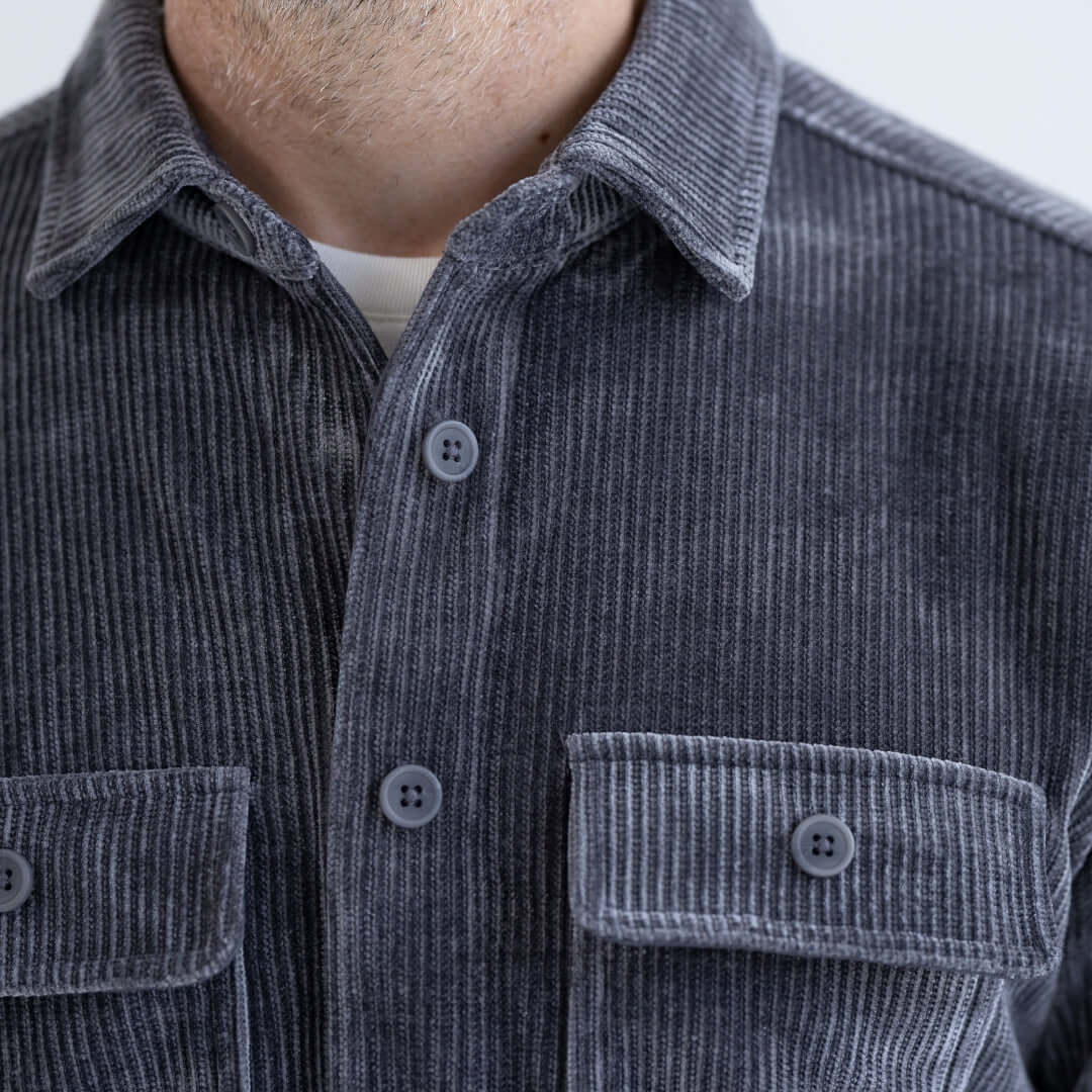 Adaptive Blackened Pearl Corduroy Shirt for Men