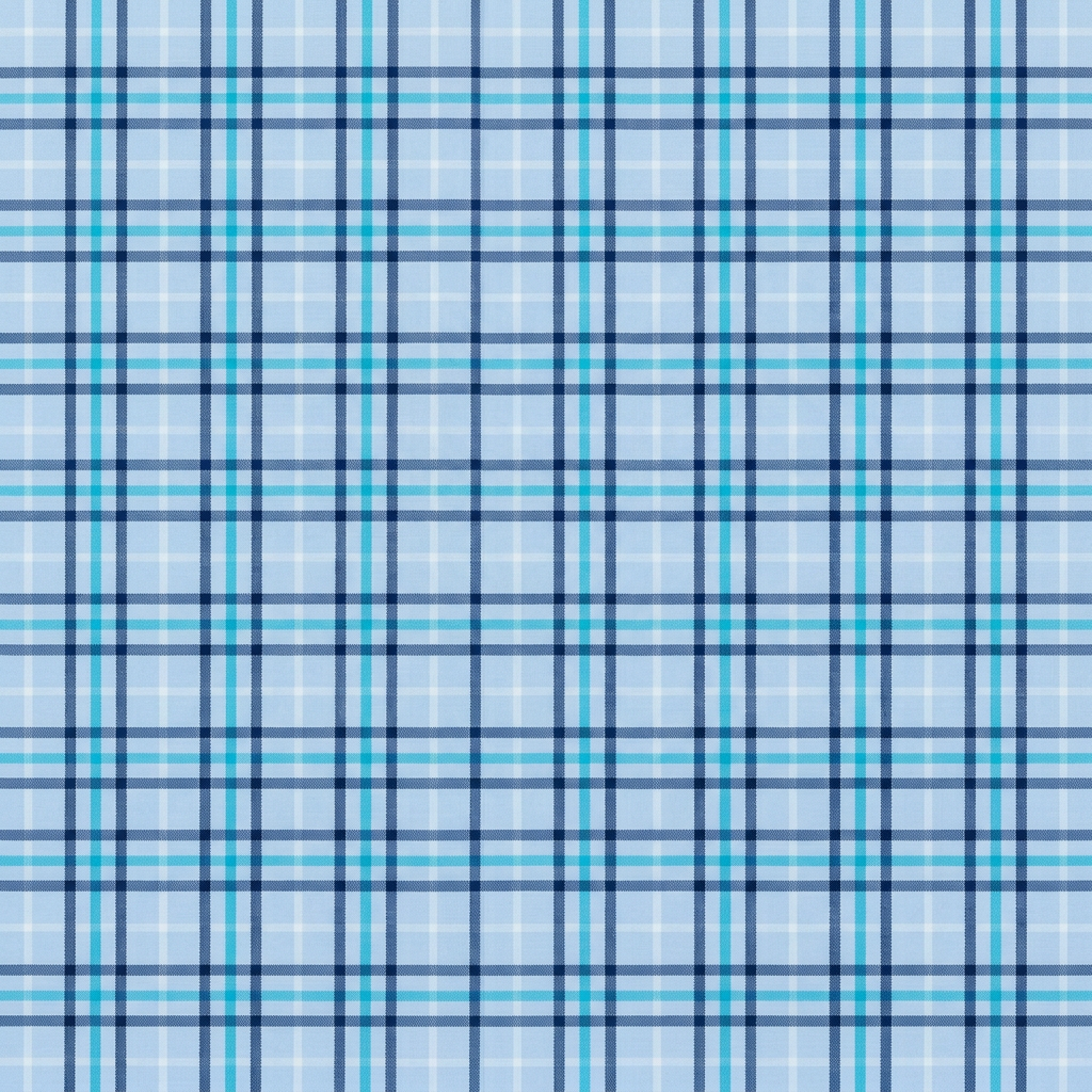 Blue plaid pattern featuring shades of blue, green, and navy ideal for a Blue Plaid Short Sleeve Shirt with Magnetic Closures.