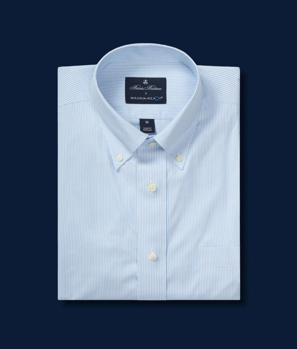 brooks brothers light blue dress shirt Sexy V Neck Blue Satin Long Prom Dresses With Slit, Wedding Party Dres –  morievent