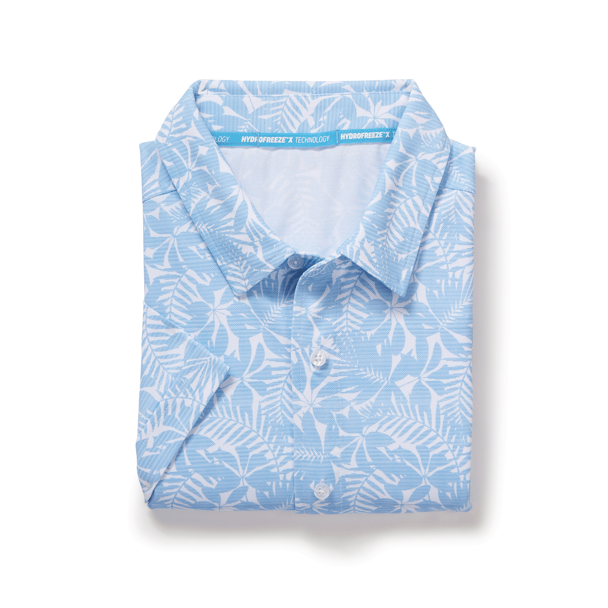 Cooling Magnetic Front Short Sleeves Shirt in Blue Palm by MagnaReady - view 2