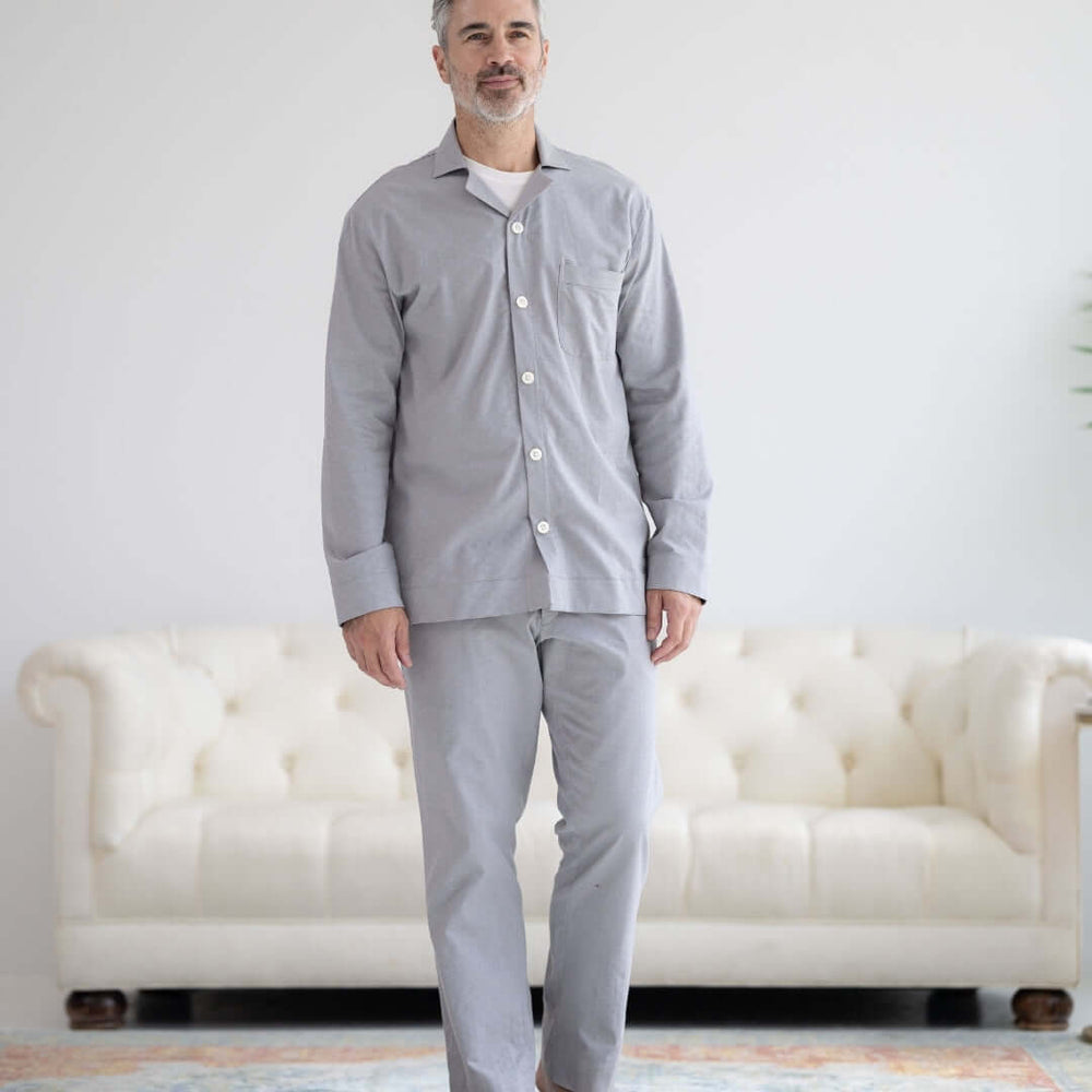 dress shirt with pajama pants Calvin Klein CK Black button down sleep shirt and pants pajama set in black