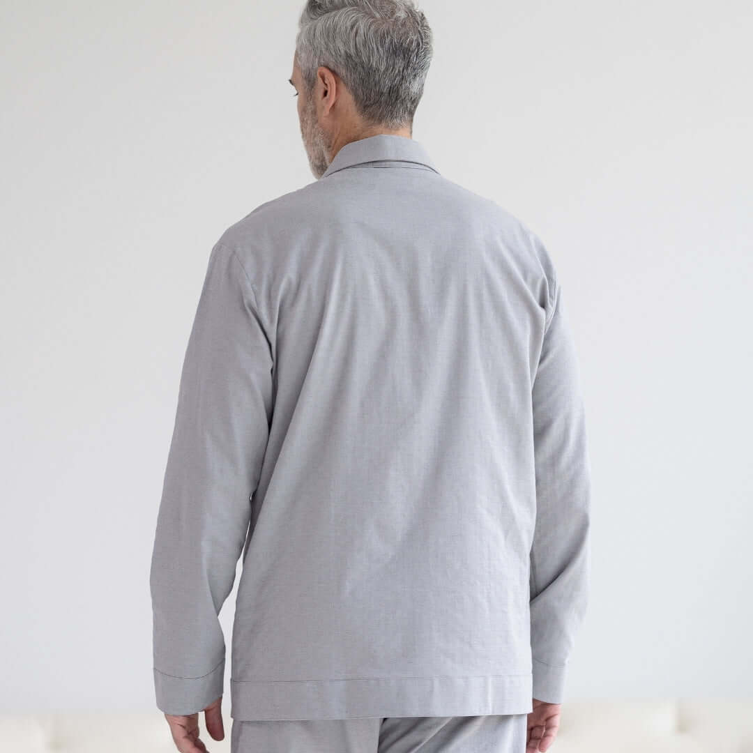 Adaptive Magnetic Pajama Top in Grey | MagnaReady