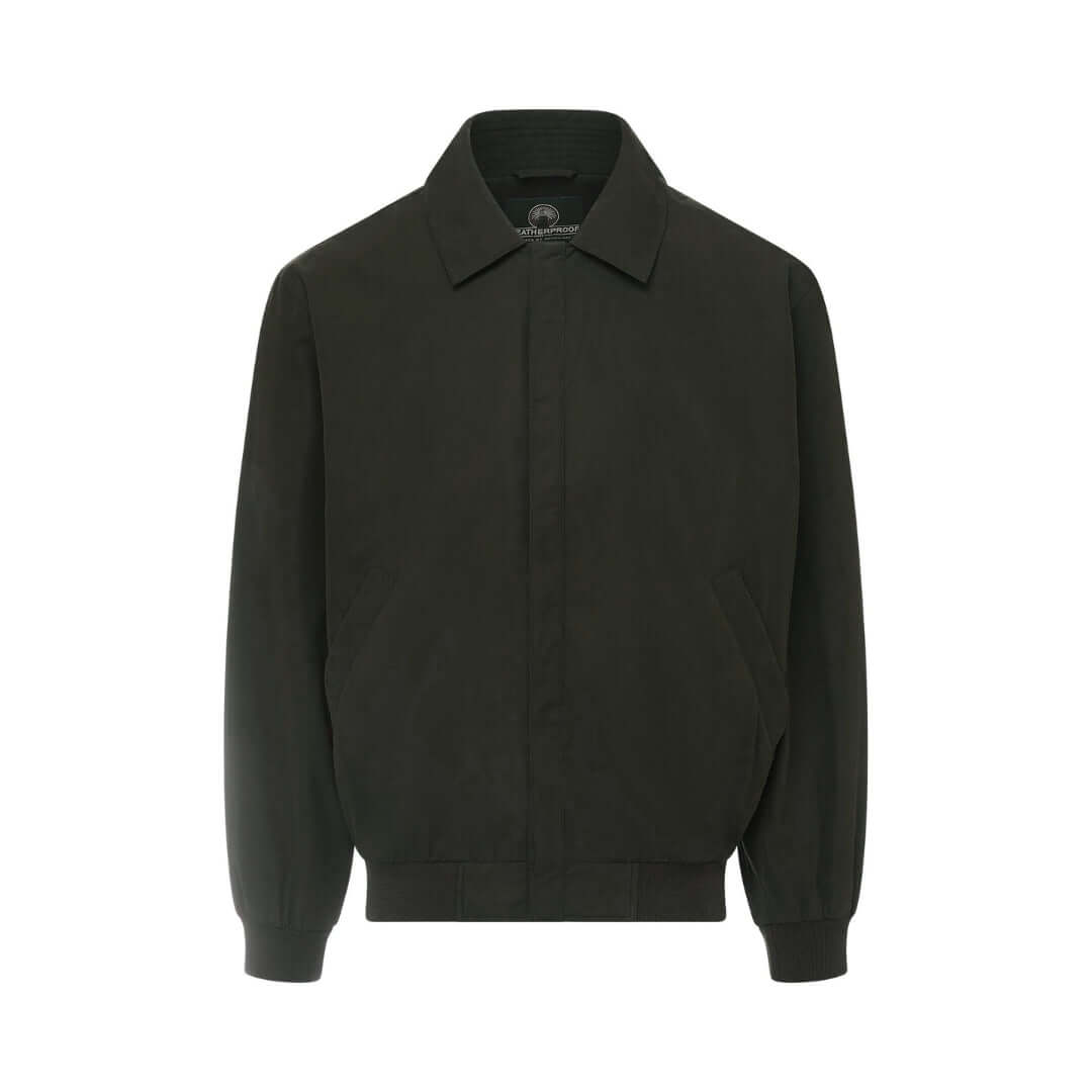 MagnaReady® X Weatherproof Black Golf Jacket with magnetic closures for easy wear and modern style.