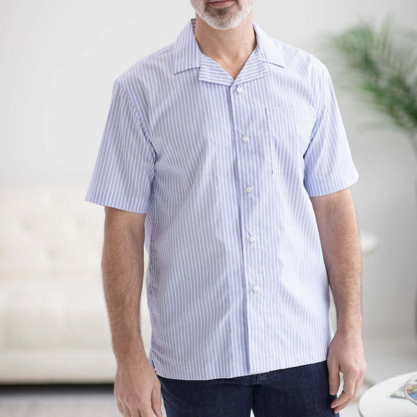 short-sleeve-untucked-blue-