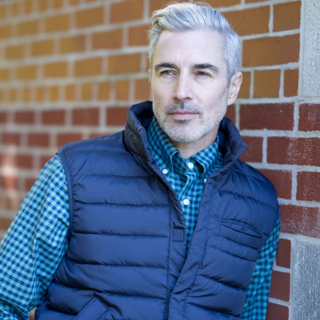 Weatherproof® X MagnaReady® Puffer Magnetic Front Navy Vest