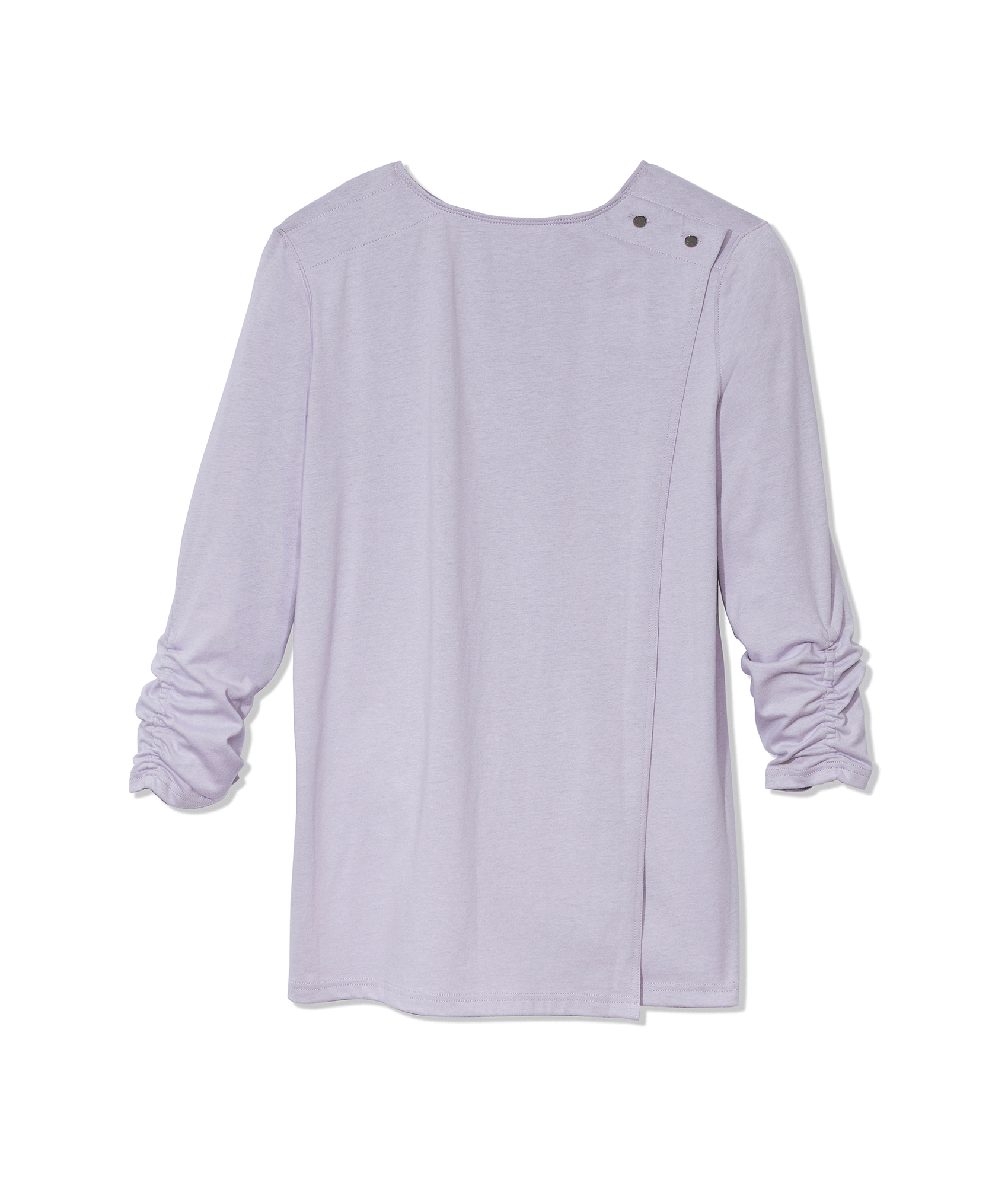 The Bonnie Long Sleeve Cotton Knit Tunic in Pastel Lilac