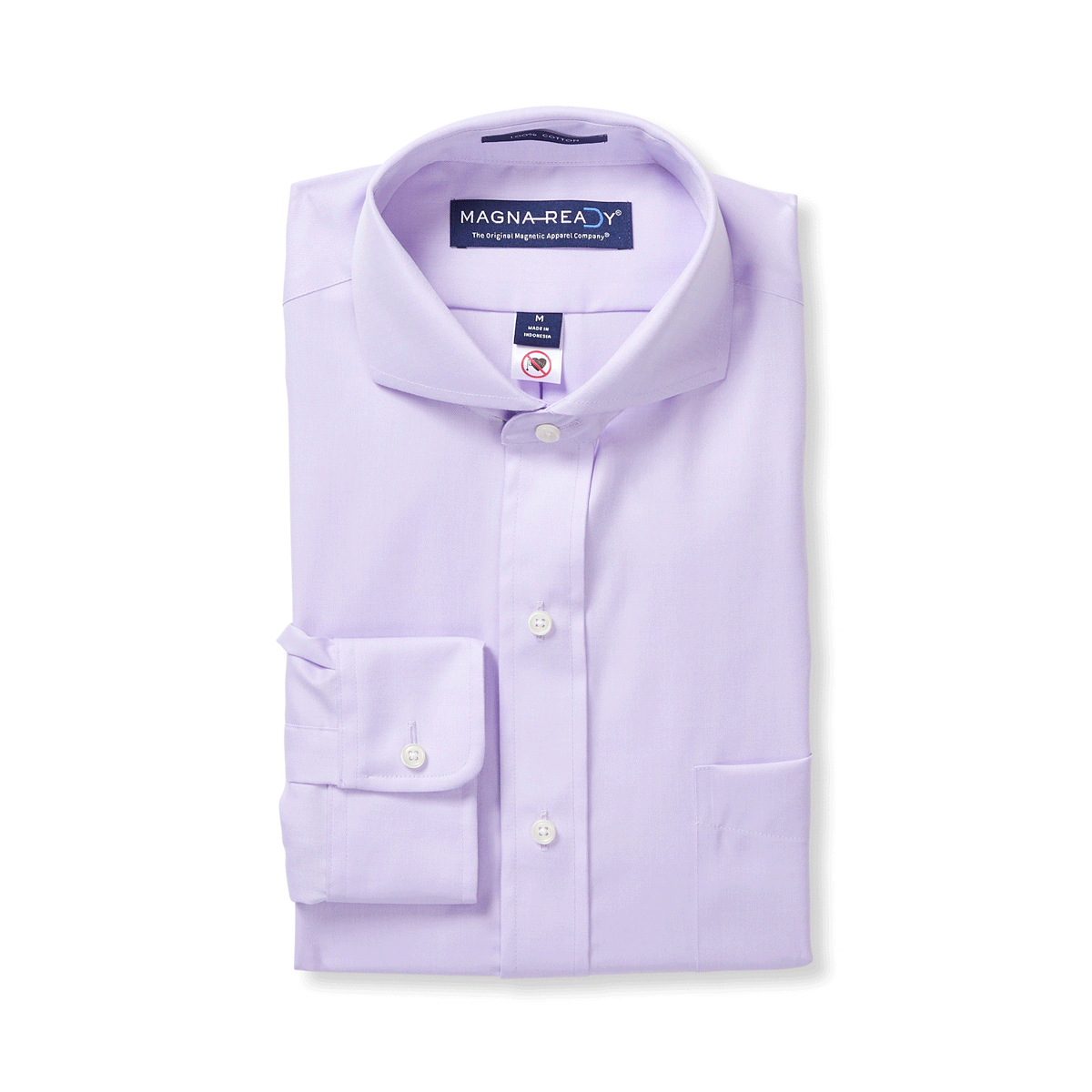 Long Sleeve Lavender ‘Bryant’ Shirt with Magnetic Closures