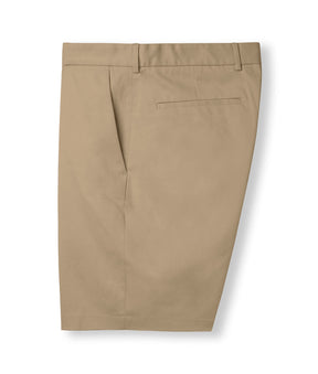 Flat Front 'Fordham' Easy-Care Chino Twill Short with Magnetic Closure