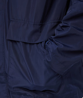 Navy Solid Poplin Long Sleeve ‘Wilson’ Lt. Weight Rain Jacket with Magnetic Closures
