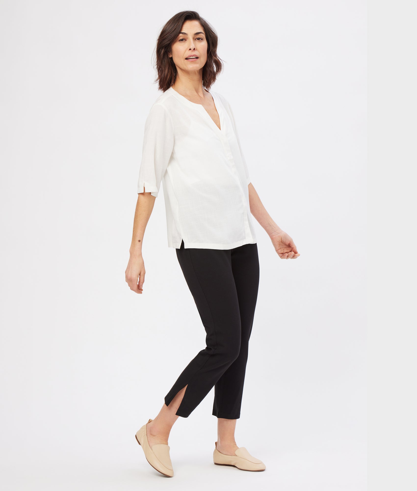 Keah V-Neck Blouse with Magnetic Closures | MagnaReady
