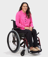 The Elaine Long Sleeve Button Down Shirt in Fuchsia