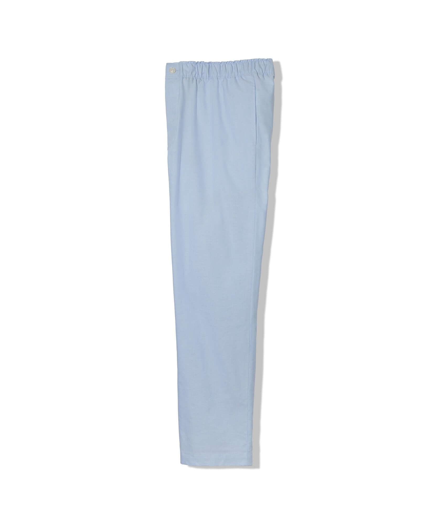Light blue pajama pant with magnetic closures, designed for comfort and ease of use.