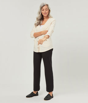 The Nina Cardigan in White Swan