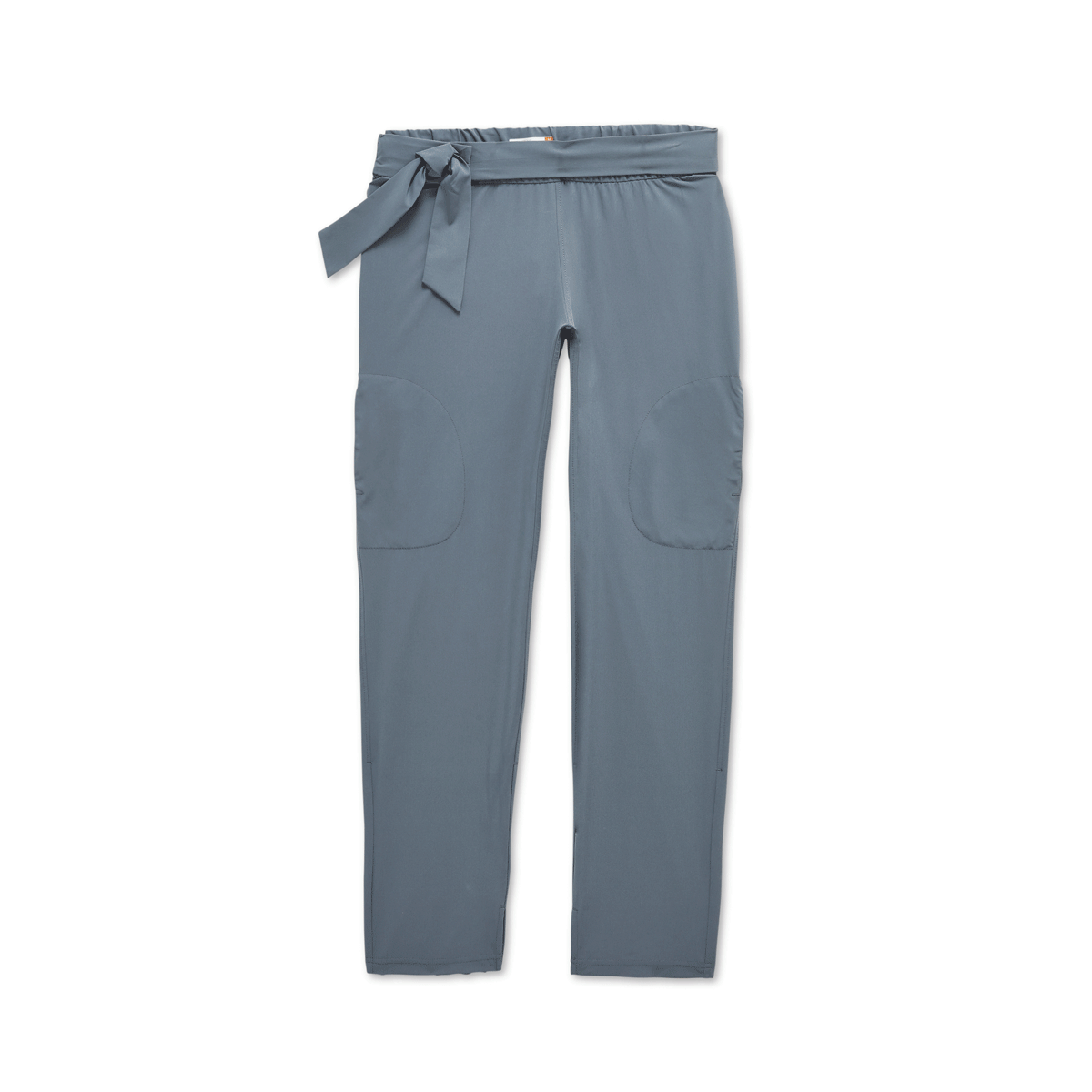 Women's adaptive gathered waist fit pants in gray with adjustable belt and pockets, perfect for comfort and style.